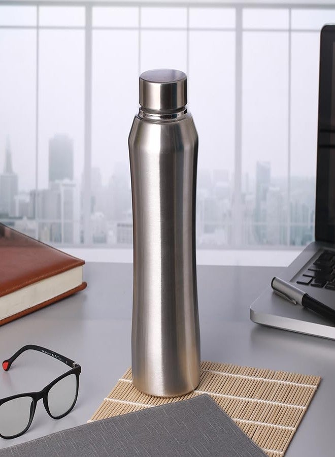 Chakmak Rush Stainless Steel Water Bottle - 1000 ml, Silver, Leak Proof for Office, Gym, Home, Kitchen, Hiking, Trekking, Travel - Image 5